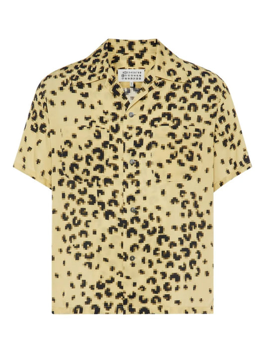 MAISON MARGIELA-pixel short-sleeve shirt-