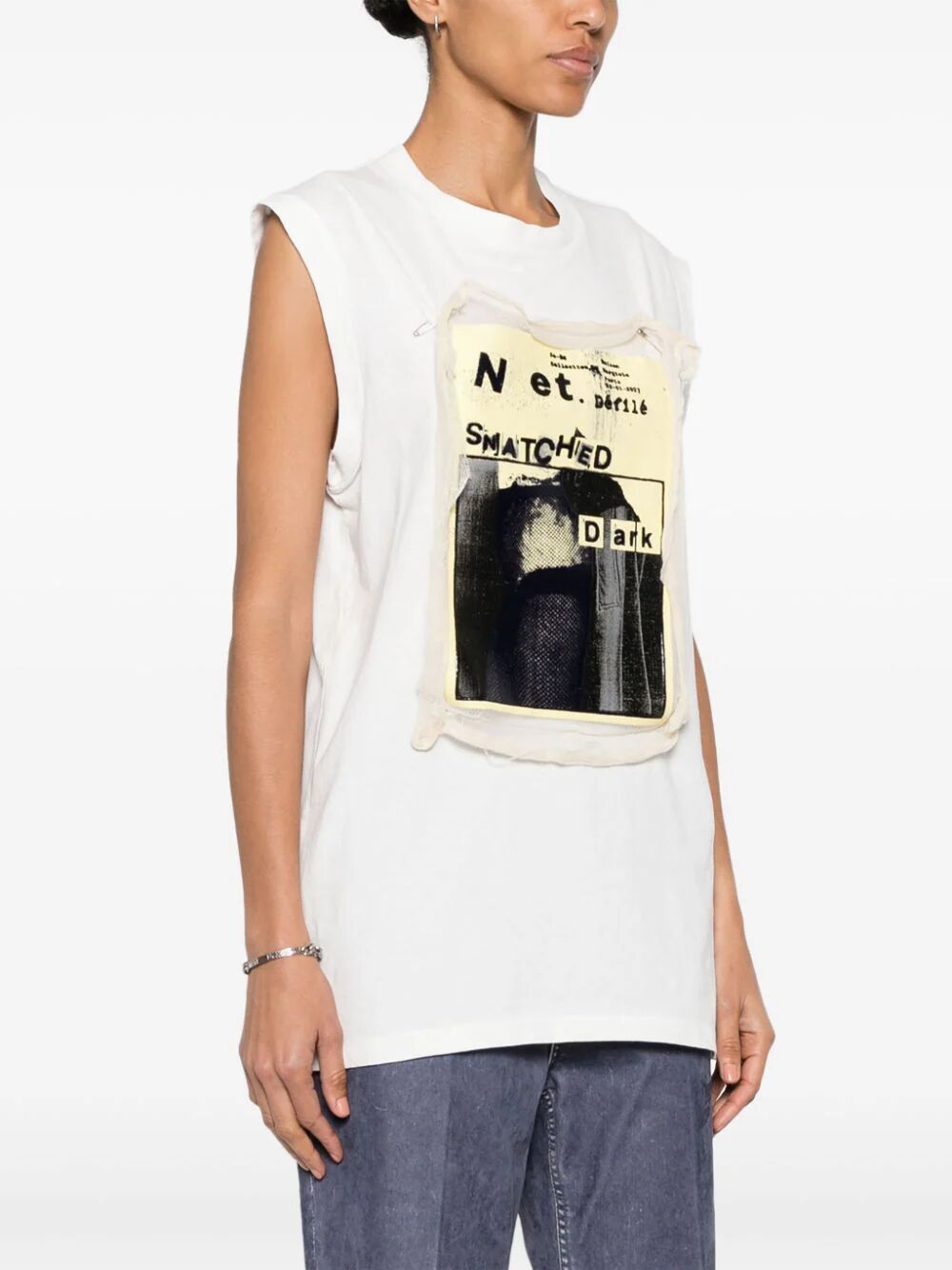 MAISON MARGIELA-PRINTED SLEEVELESS T-SHIRT-S51GC0527S24575 963