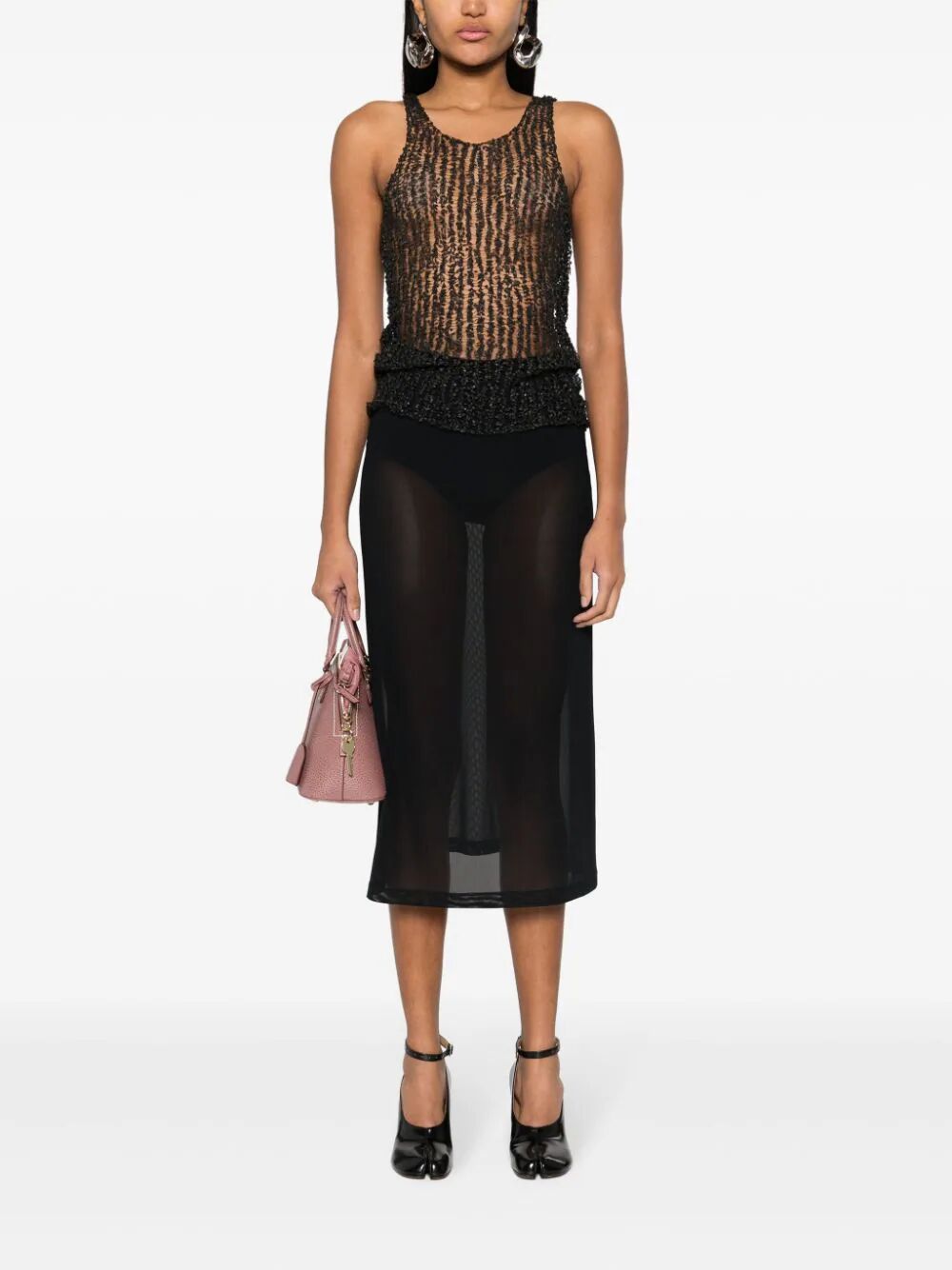 MAISON MARGIELA-SHEER WEB TANK TOP-S29NL0055M13010 900