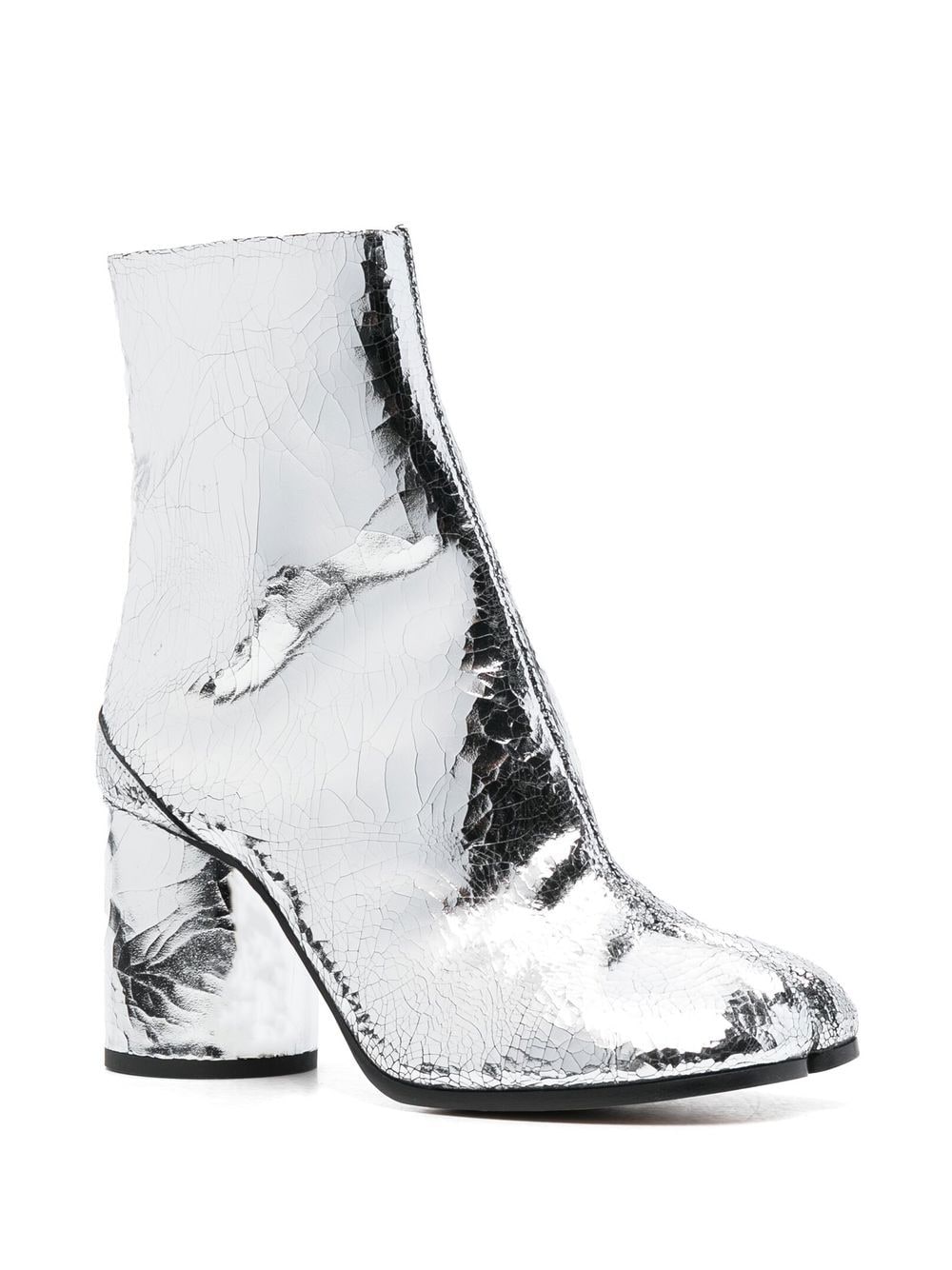 MAISON MARGIELA-SILVER LEATHER TABI ANKLE BOOT-S58WU0260P5016 T9002