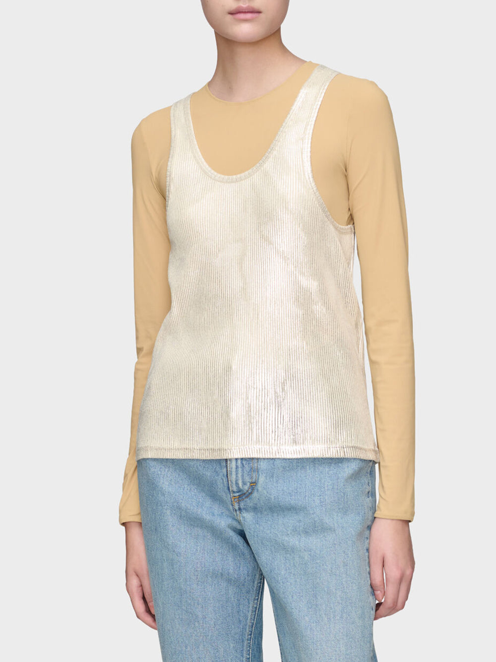 MAISON MARGIELA-FOILED TANK TOP-