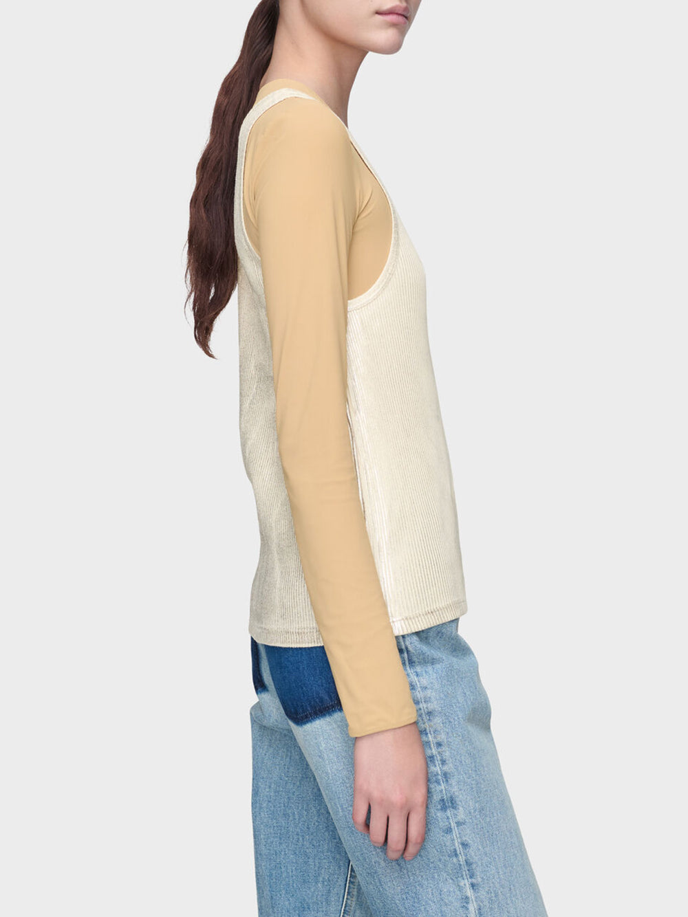 MAISON MARGIELA-FOILED TANK TOP-