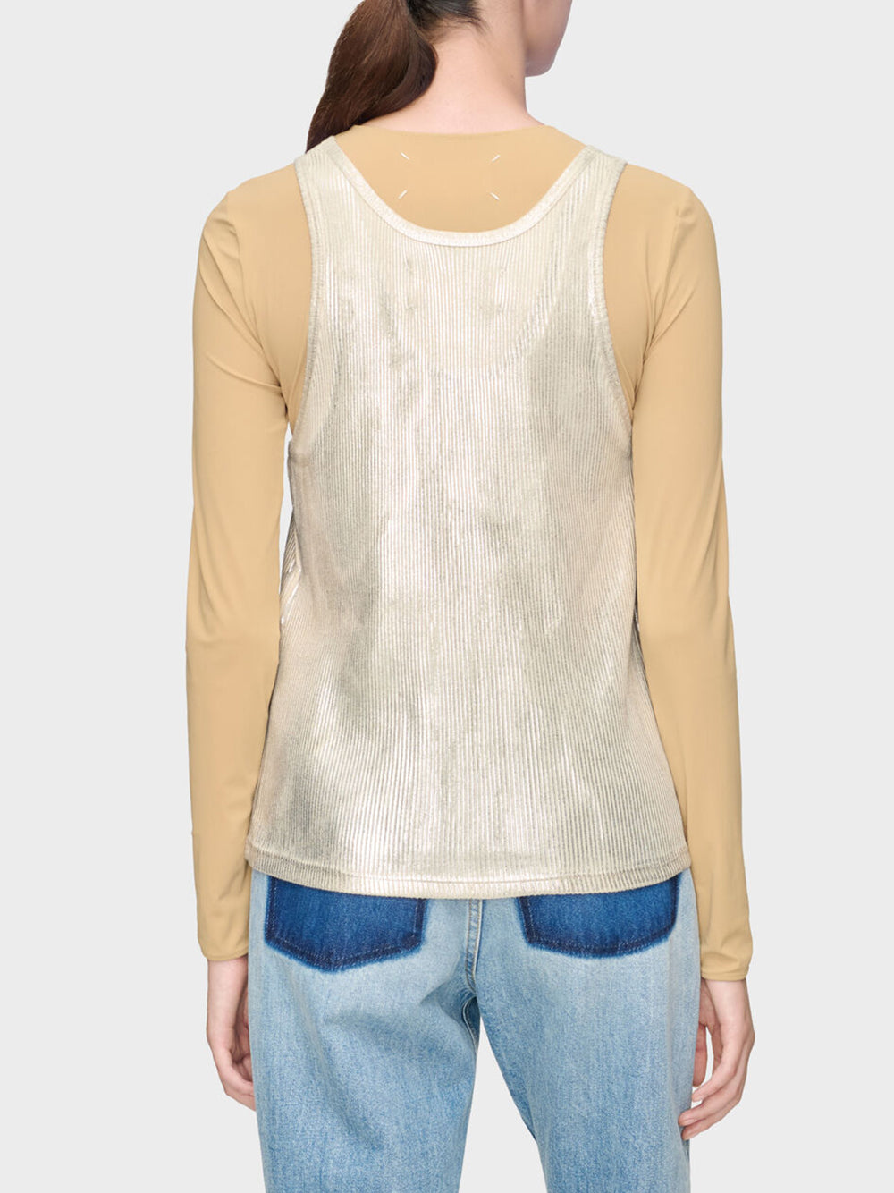 MAISON MARGIELA-FOILED TANK TOP-