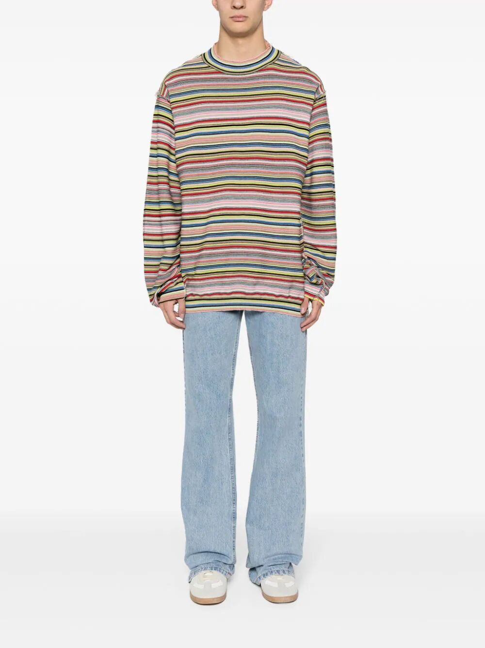 MAISON MARGIELA-STRIPED CREW NECK-S50HL0013S18404 001F