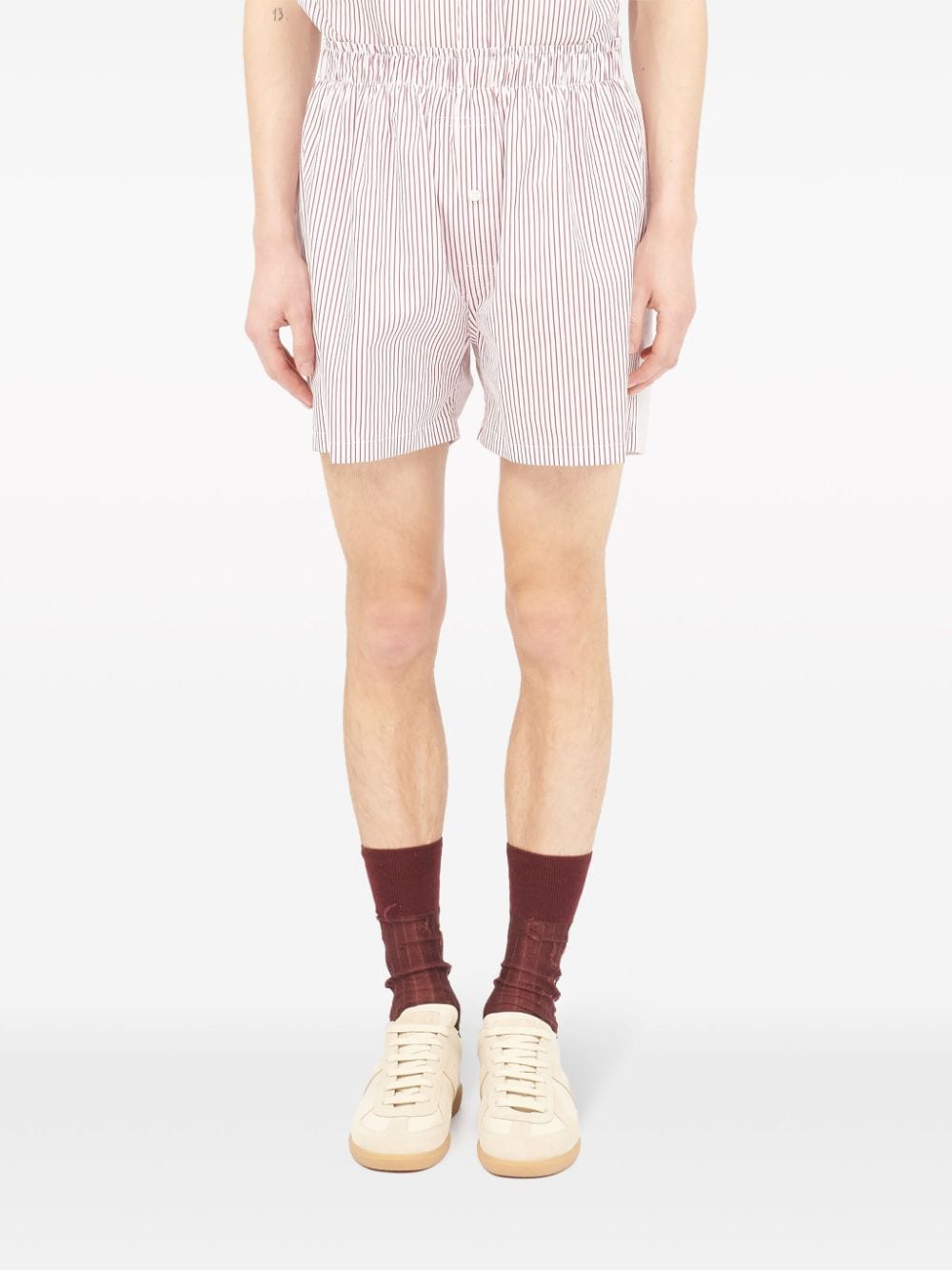 MAISON MARGIELA-STRIPED SHORTS-