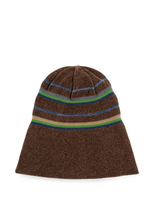 MAISON MARGIELA-STRIPPED KNIT BEANIE-