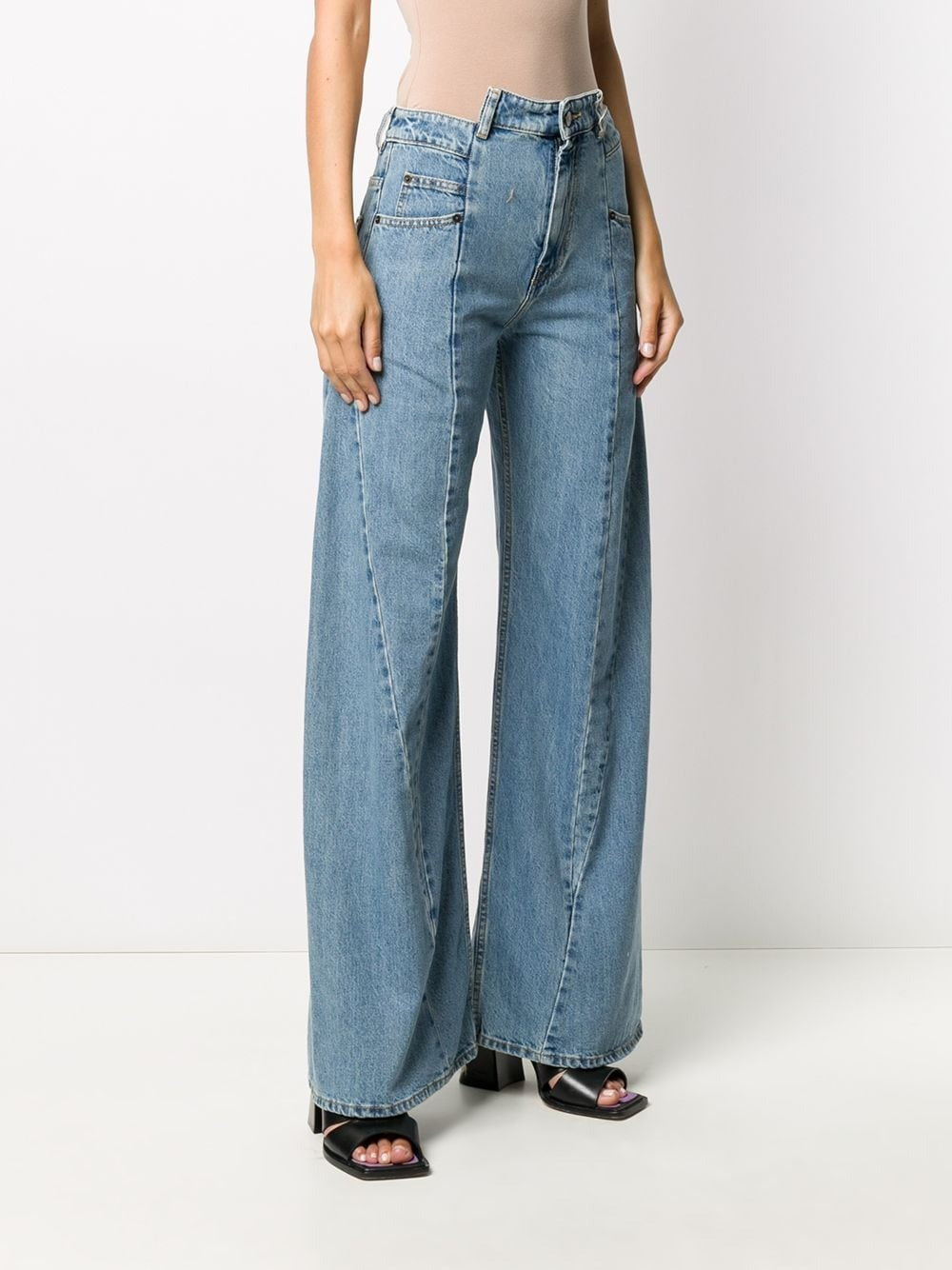 MAISON MARGIELA-WAISTBAND DENIM 5-POCKET TROUSERS-