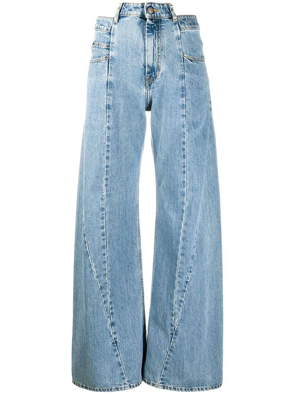 MAISON MARGIELA-WAISTBAND DENIM 5-POCKET TROUSERS-