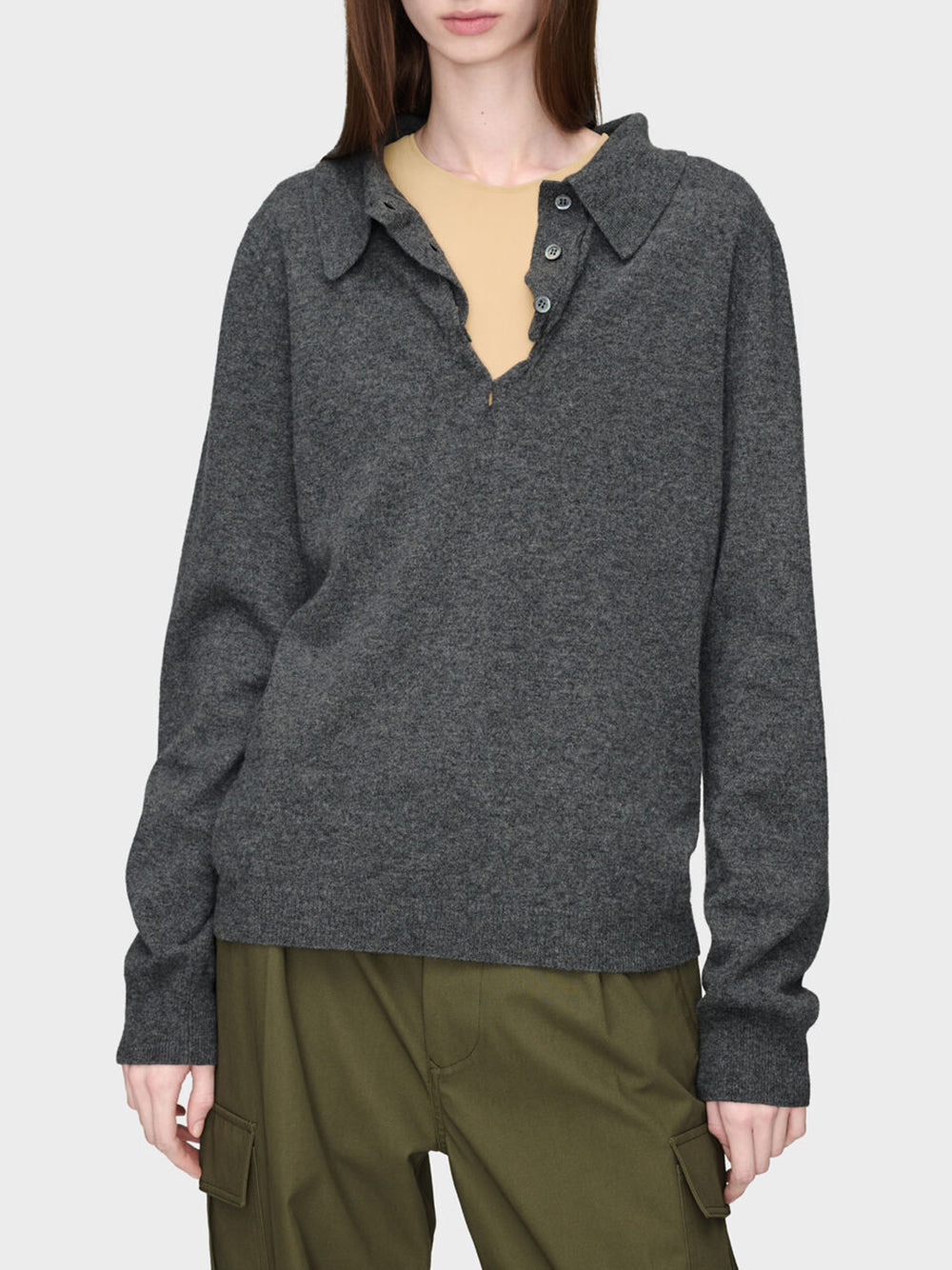 MAISON MARGIELA-TWIST LAMBSWOOL POLO-