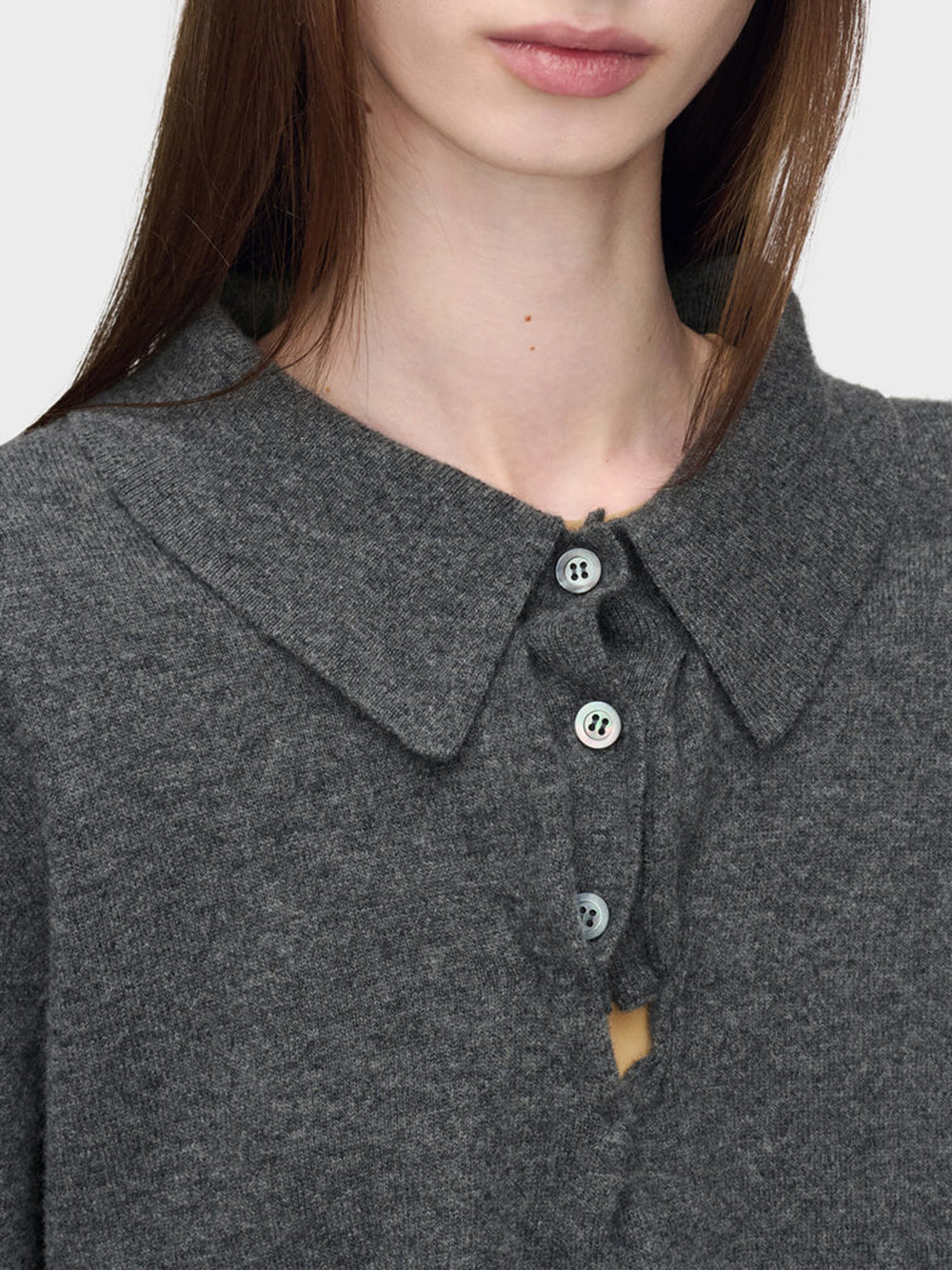 MAISON MARGIELA-TWIST LAMBSWOOL POLO-