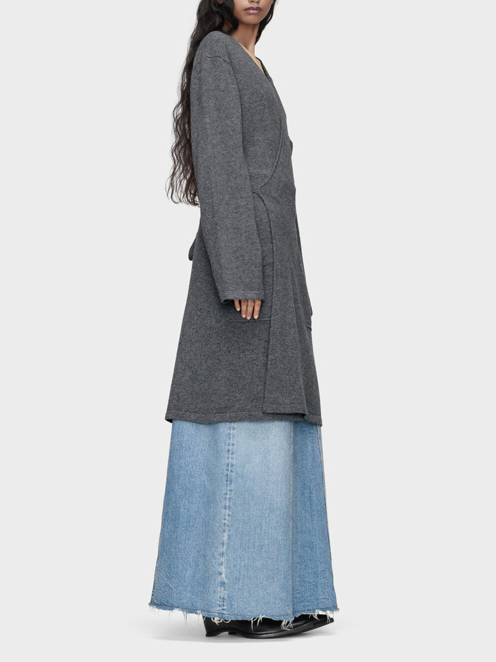 MAISON MARGIELA-TWIST LAMBSWOOL CARDIGAN-