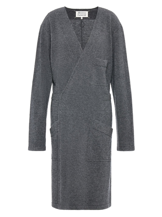 MAISON MARGIELA-TWIST LAMBSWOOL CARDIGAN-