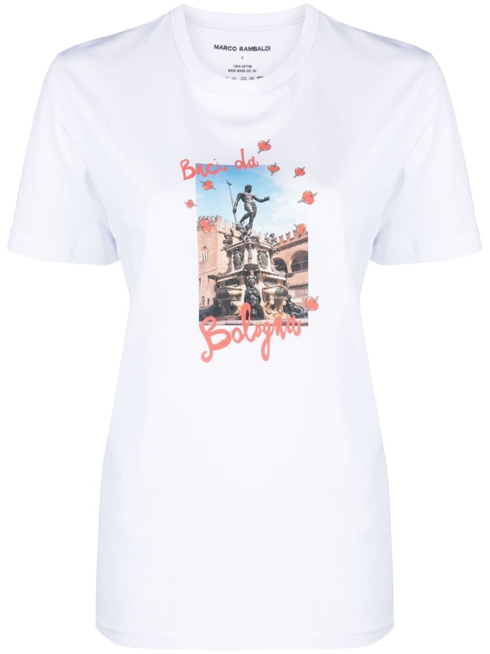 MARCO RAMBALDI-COTTON PRINTED T-SHIRT `SALUTI DA BOLOGNA`-TS115COT 0