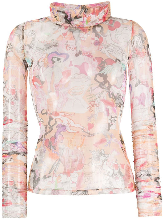 MARCO RAMBALDI-SECOND SKIN TOP WITH LONG SLEEVES-SH150TLH 090