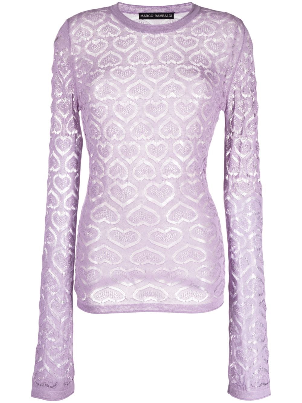 MARCO RAMBALDI-VISCOSE KNITWEAR HEART SWEATER-KN143GRL 3