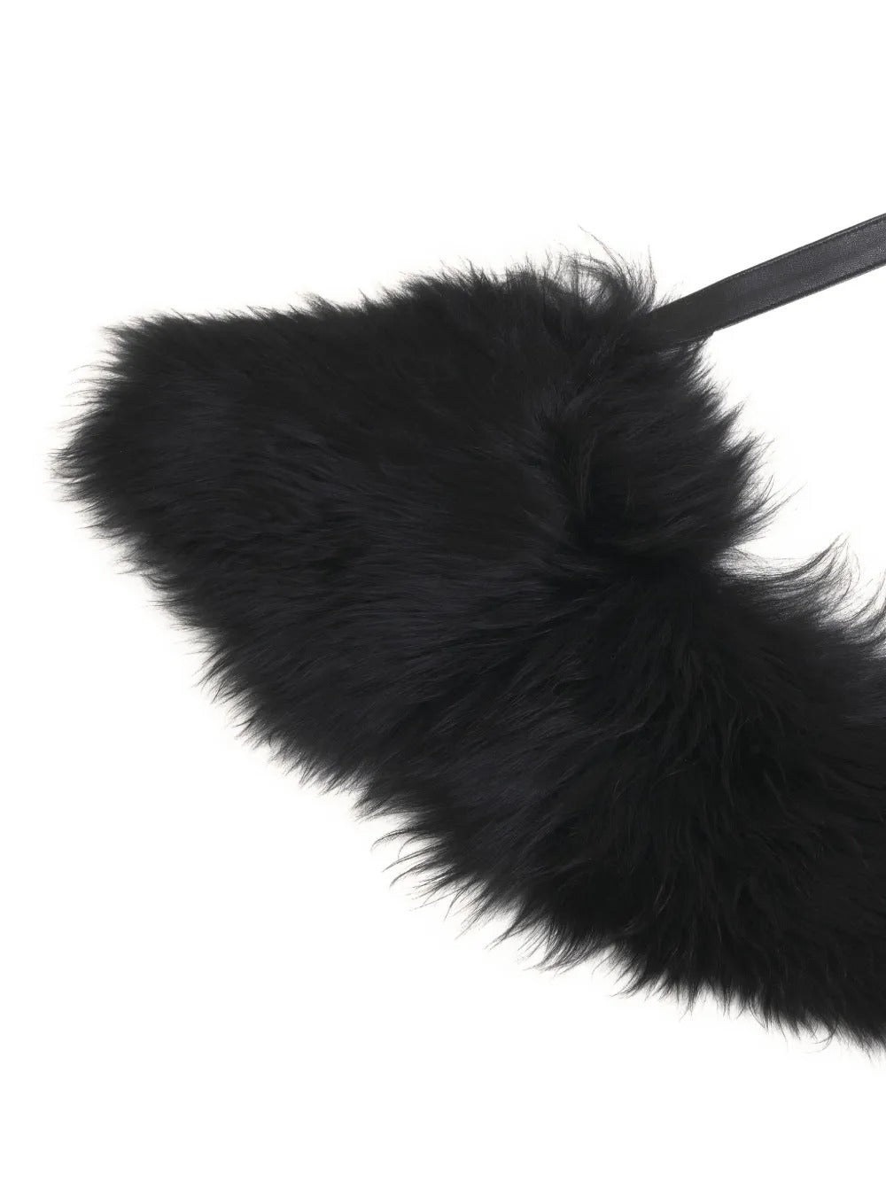 MARNI-Black shearling collar-