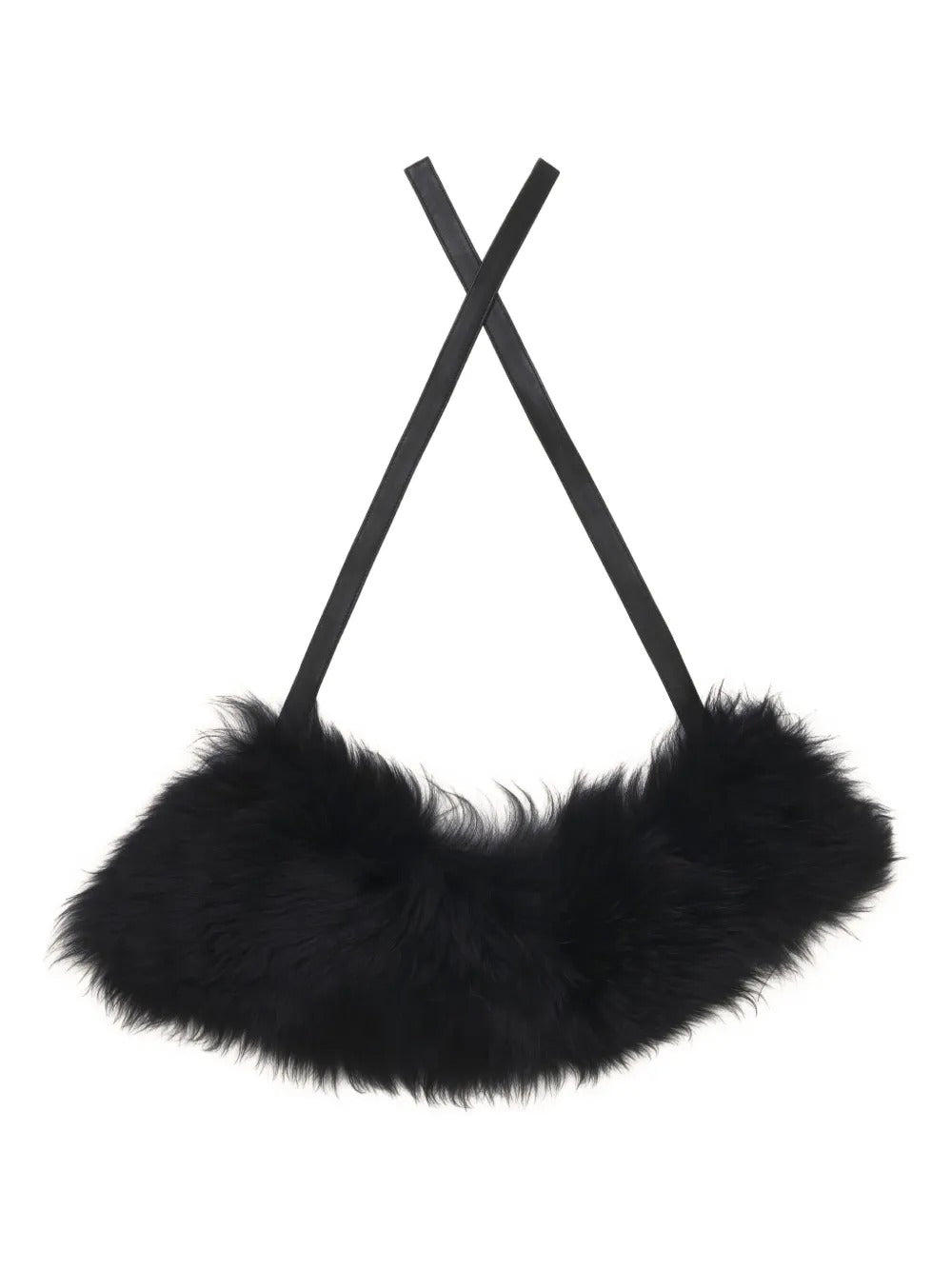 MARNI-Black shearling collar-