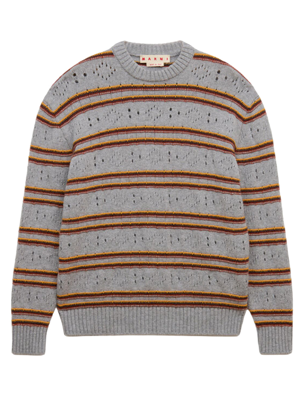 cashmere sweater with openwork workmanship
