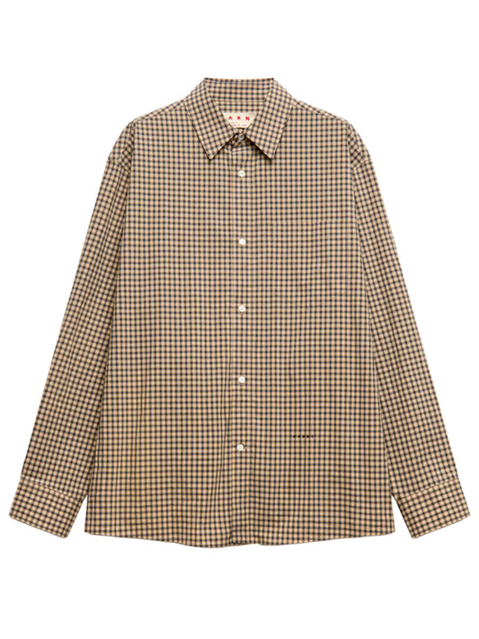 cotton shirt with micro checks
