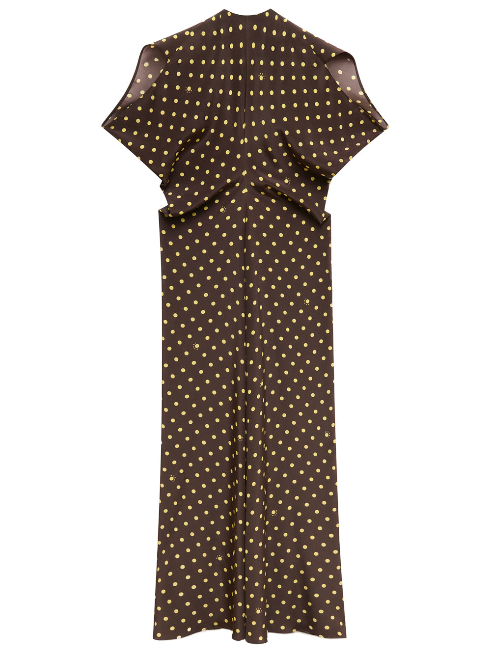 crepe de chine dress with Polka Rhythm print