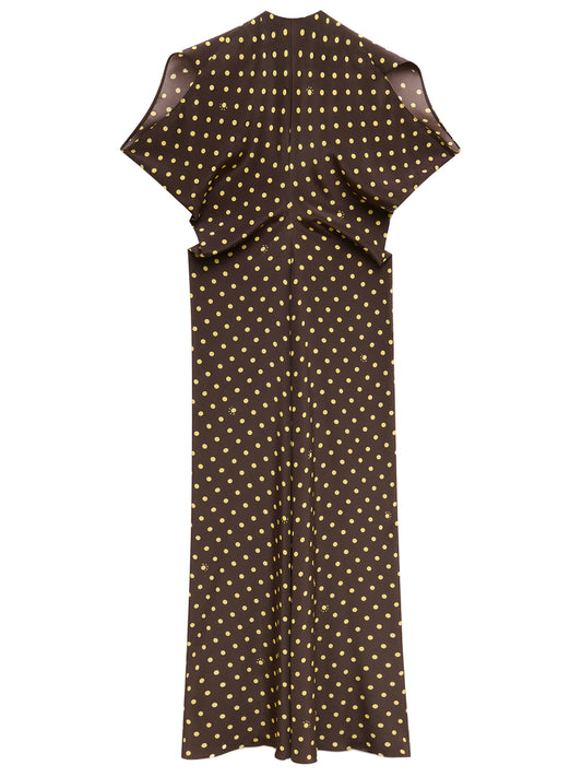 MARNI-crepe de chine dress with Polka Rhythm print-