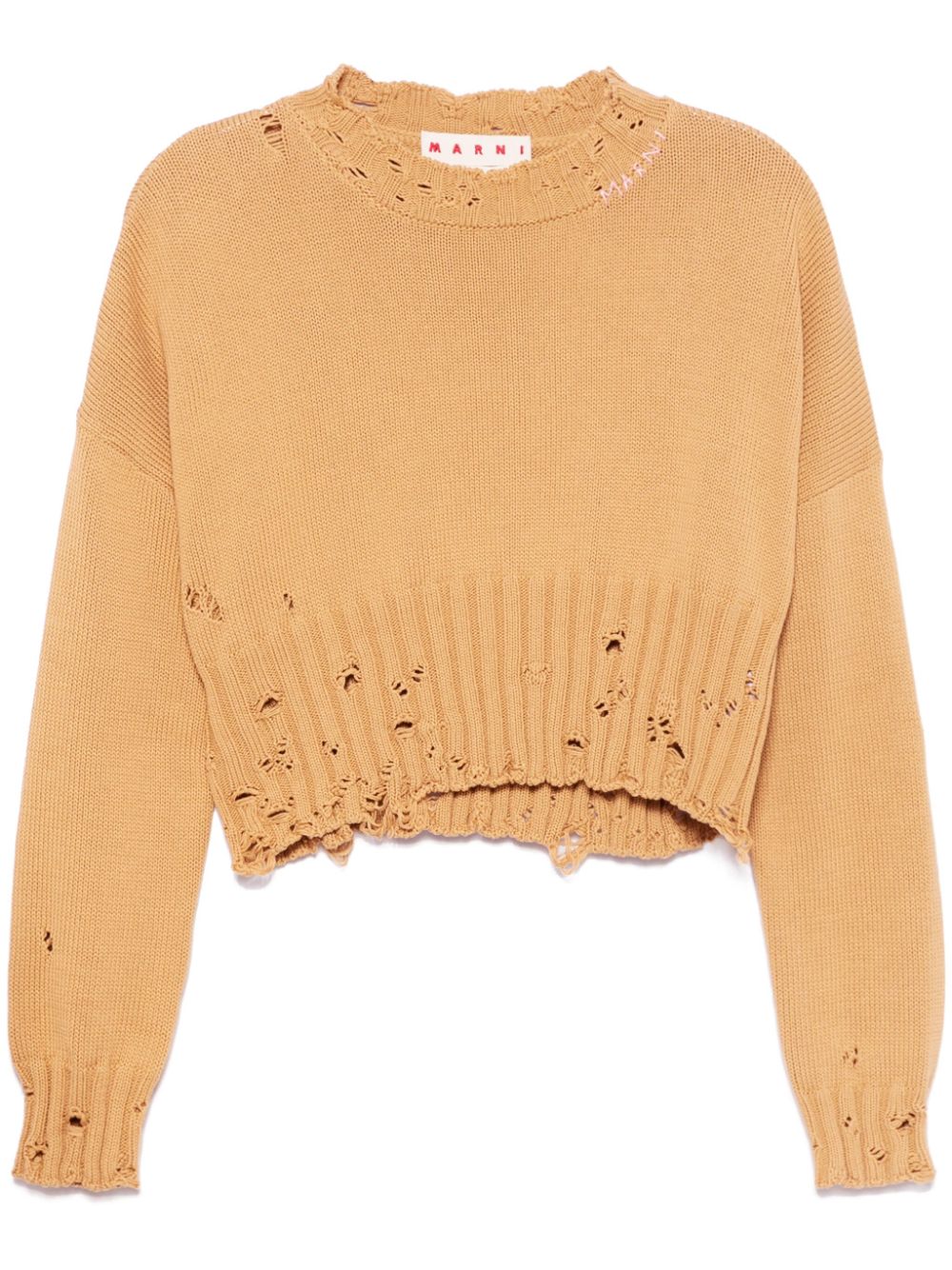 MARNI-CROPPED CREWNECK SWEATER-