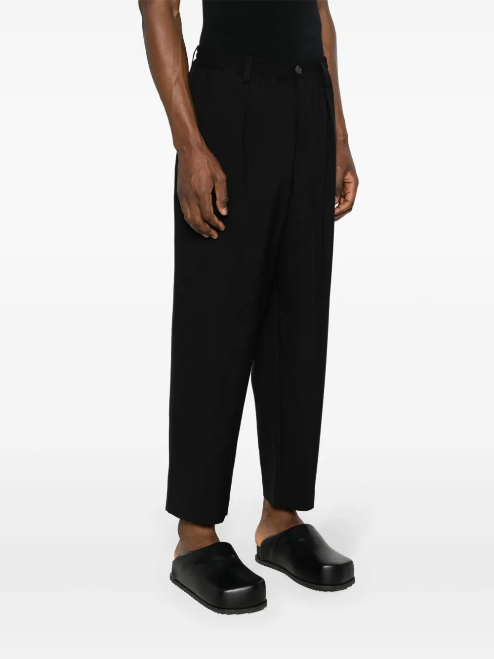 MARNI-cropped wool tapered trousers-