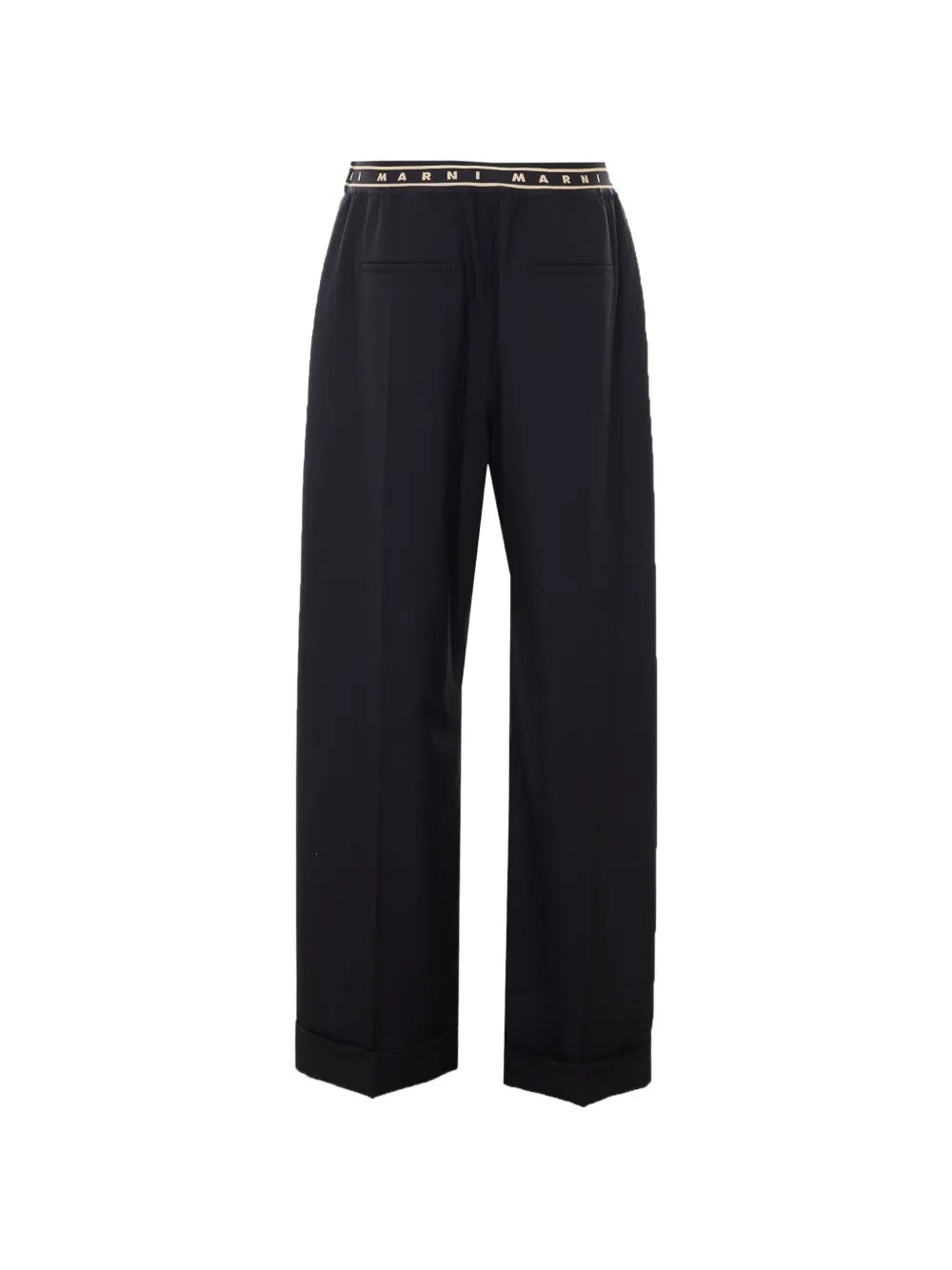 MARNI-elasticated logo-band trousers-