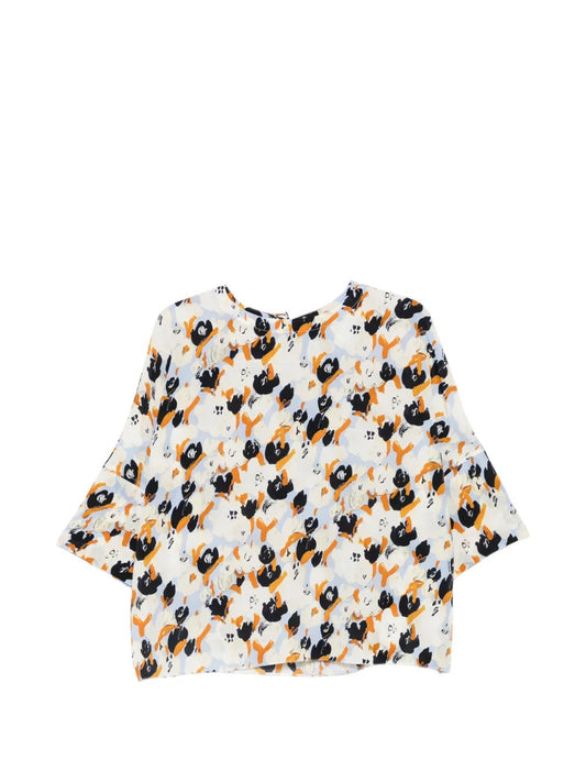 MARNI-floral-pattern blouse-