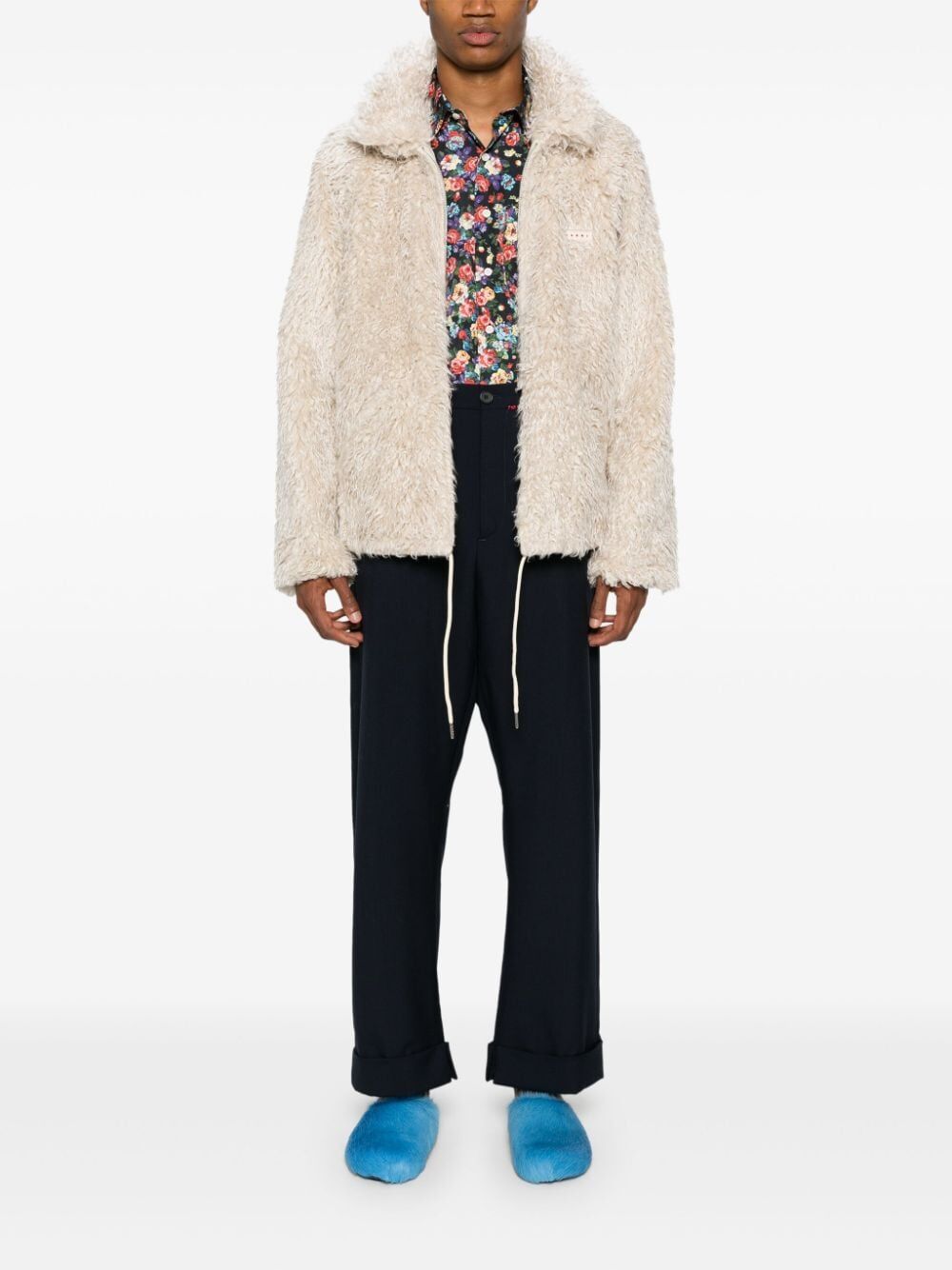 MARNI-LINED JACKET WITH DETACHABLE HOOD-