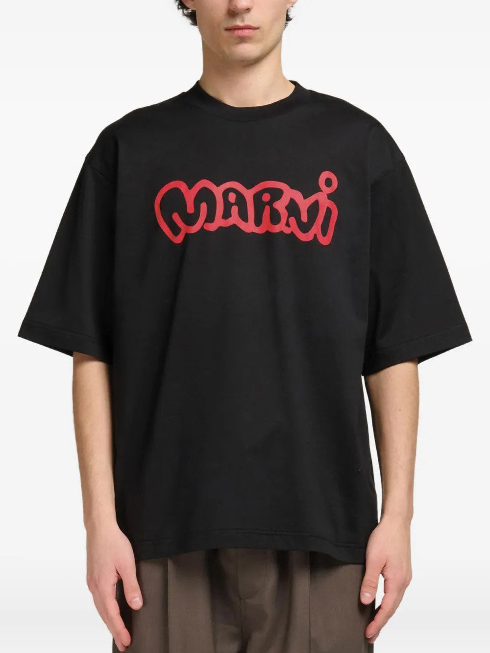 MARNI-logo-print T-shirt-