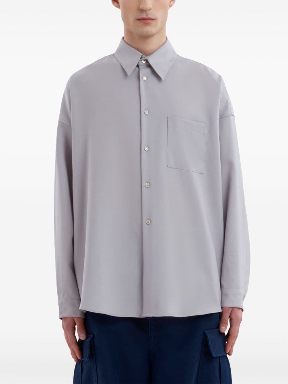 MARNI-LONGSLEEVED BOXY FIT SHIRT-