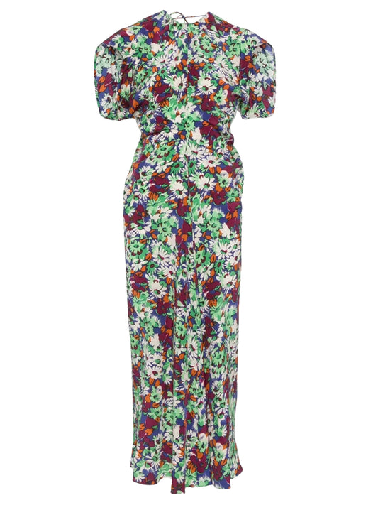 MARNI-Multicolor Florals Midi Dress-