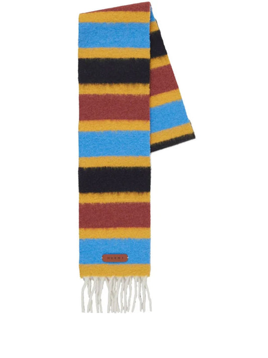 MARNI-multicolored brushed alpaca scarf-