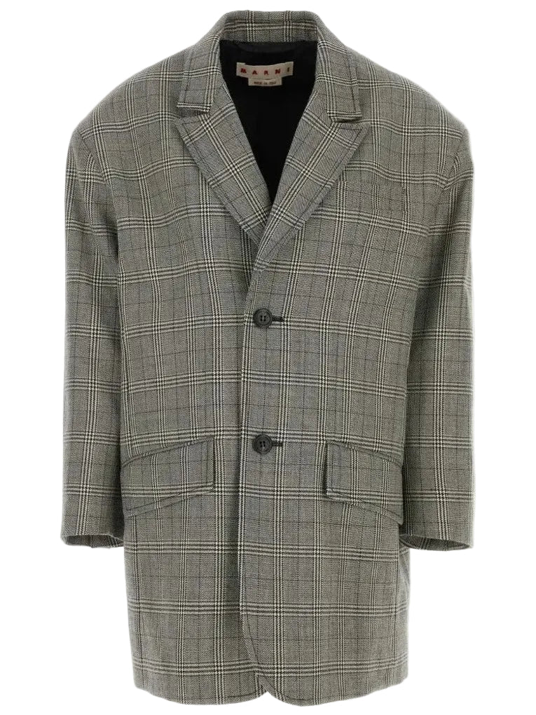 Oversized checked blazer