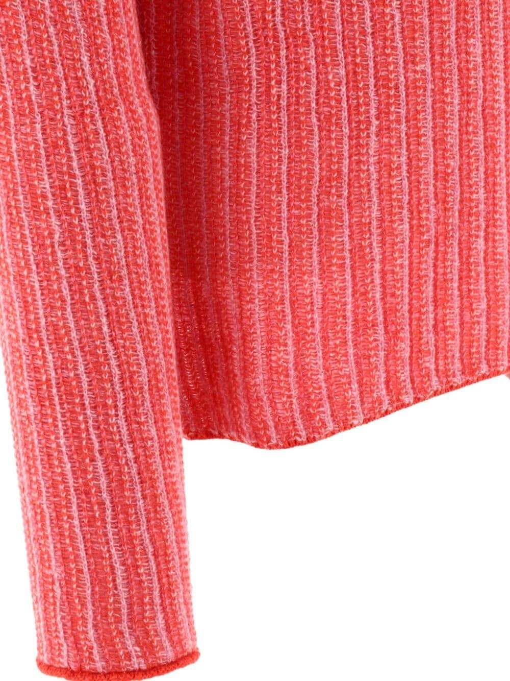 MARNI-ROUNDNECK SWEATER WITH DEGRADE STIPES-