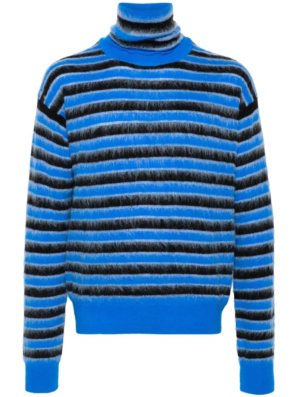 MARNI-ROUNDNECK SWEATER WITH MULTICOLOR STRIPES-