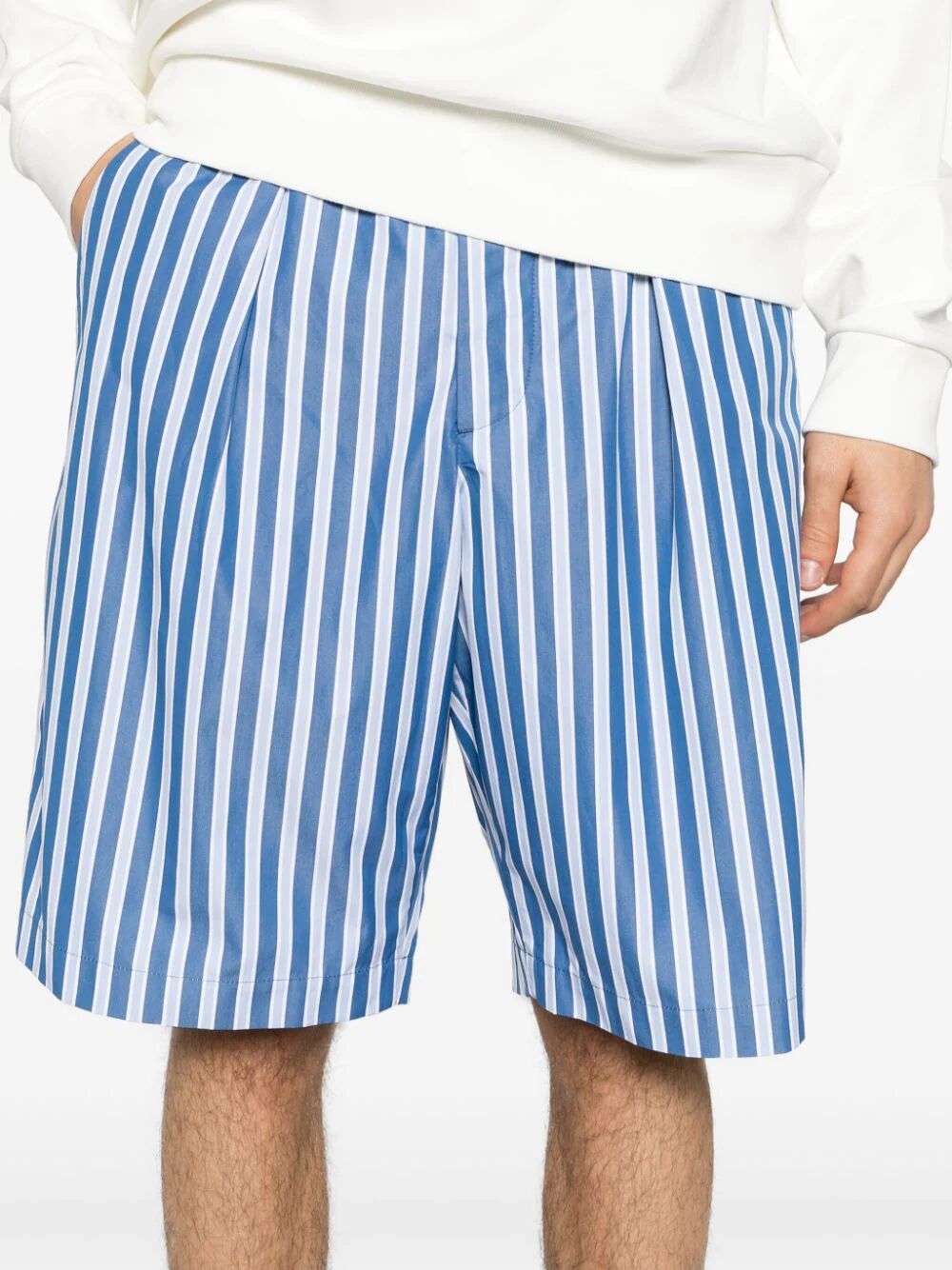 MARNI-STRIPED BERMUDA SHORTS-PUMU0049M5 STB37