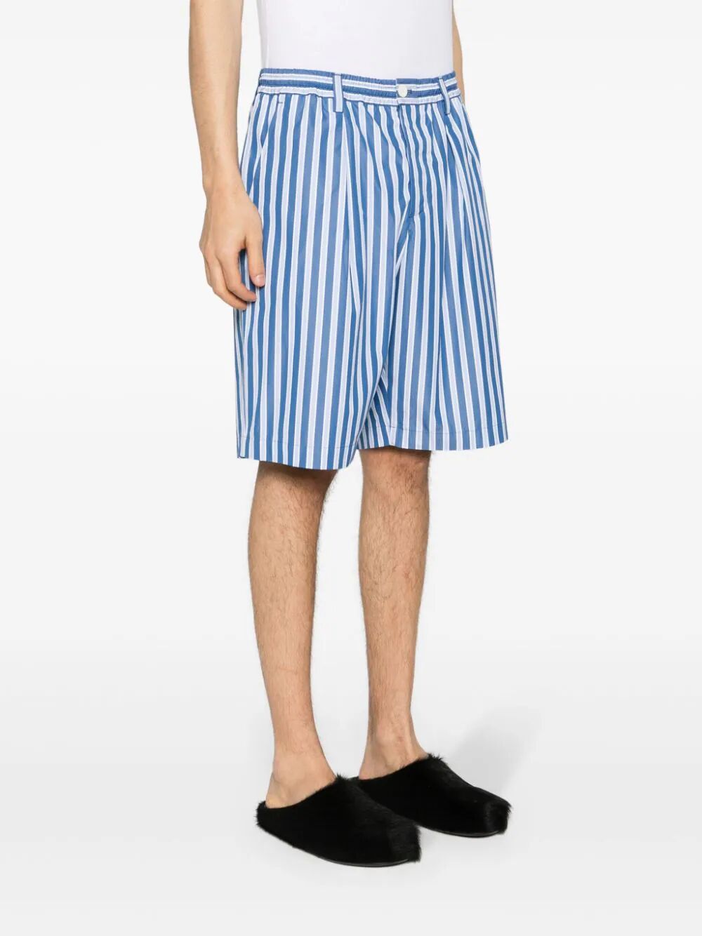 MARNI-STRIPED BERMUDA SHORTS-PUMU0049M5 STB37