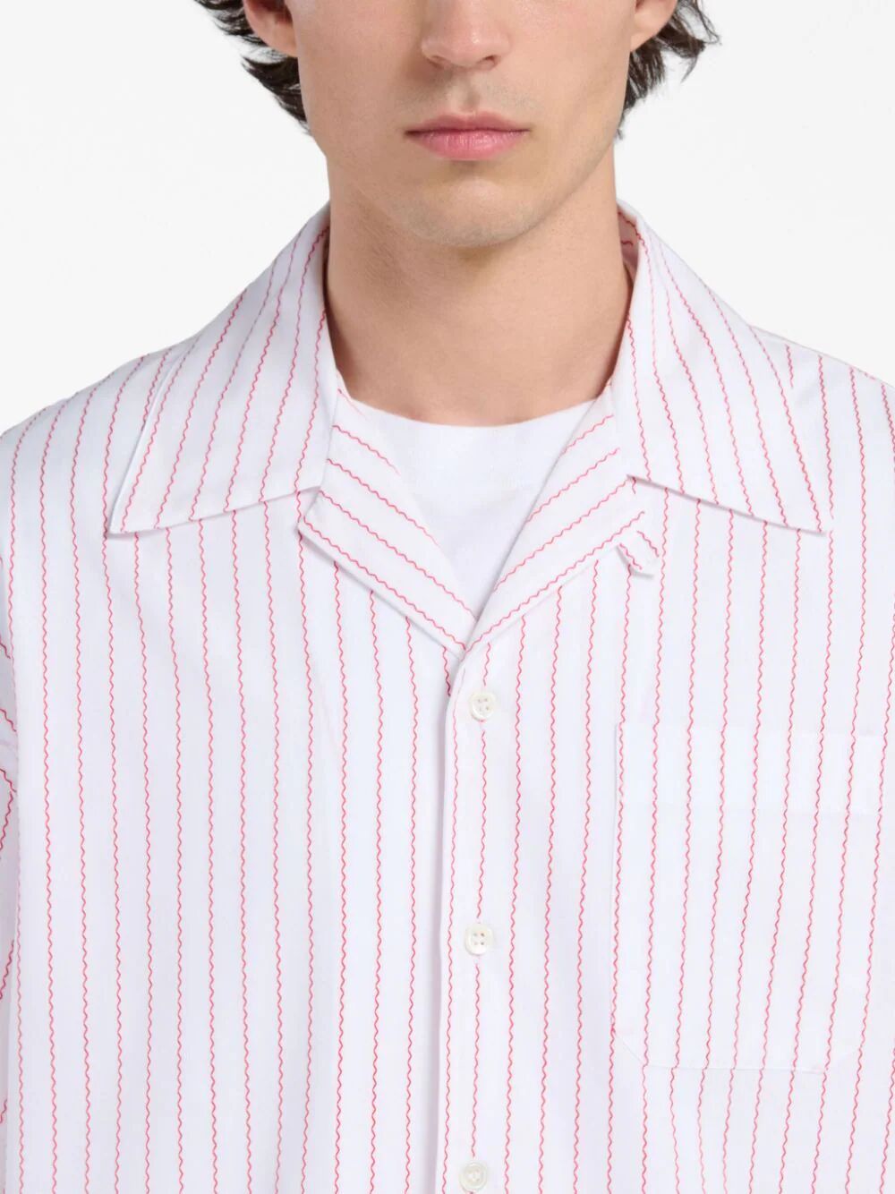 MARNI-STRIPED BOWLING SHIRT-CUMU0213A5UTC312 STW01