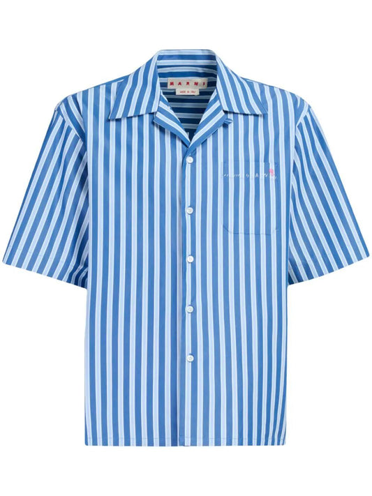 MARNI-STRIPED BOWLING SHIRT-CUMU0213S4 STB37