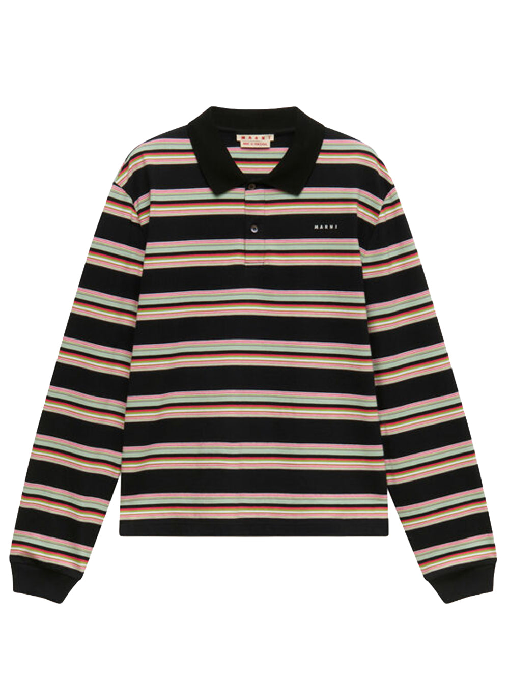 MARNI-striped cotton polo shirt-