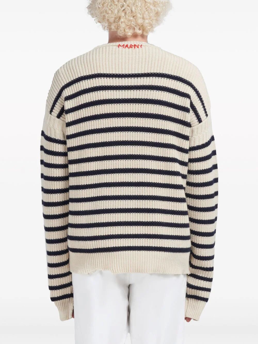 MARNI-STRIPED CREWNECK-GCMG0360Q0UFC532 RGW03