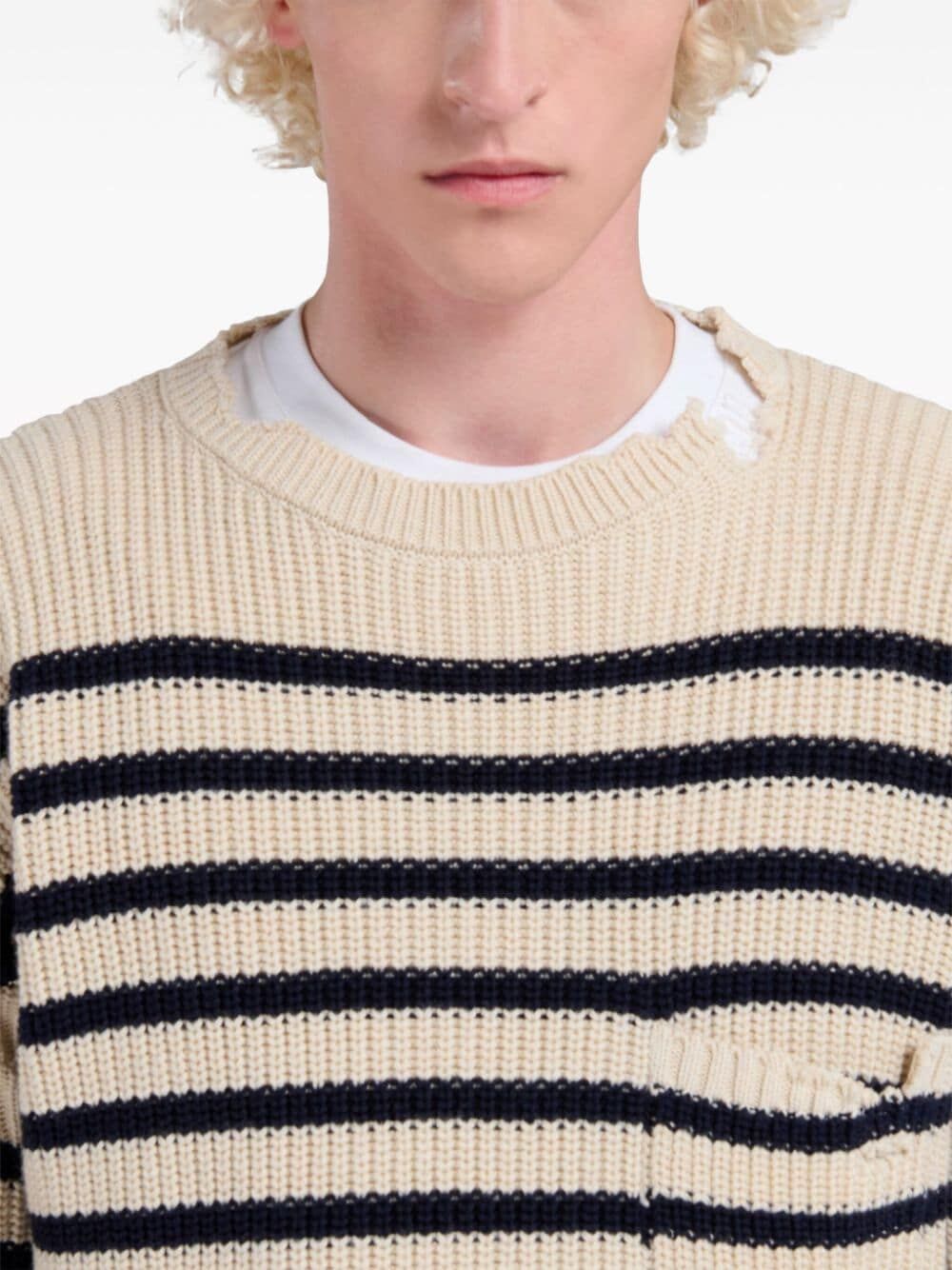 MARNI-STRIPED CREWNECK-GCMG0360Q0UFC532 RGW03