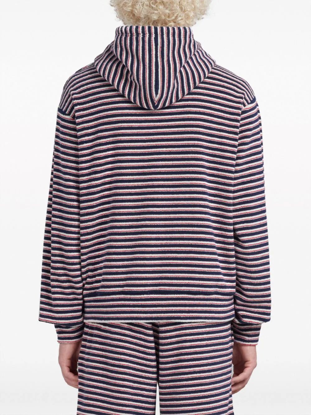 MARNI-STRIPED hooded sweatshirt-FUMU0073X1UTC321 STB94