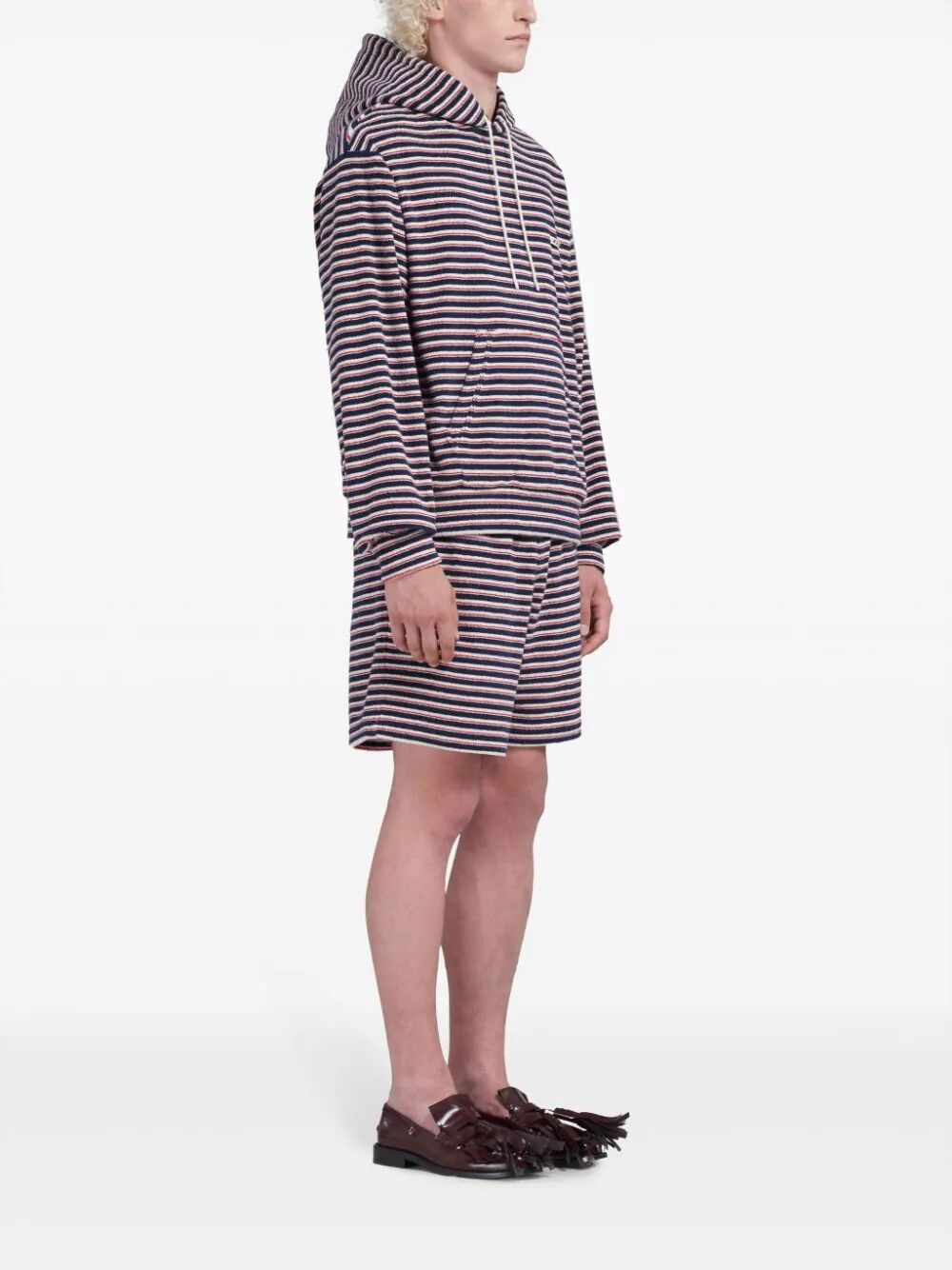 MARNI-STRIPED hooded sweatshirt-FUMU0073X1UTC321 STB94