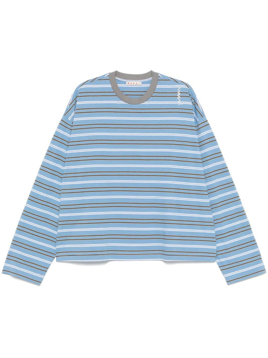 MARNI-STRIPED LONG SLEEVED T-SHIRT-