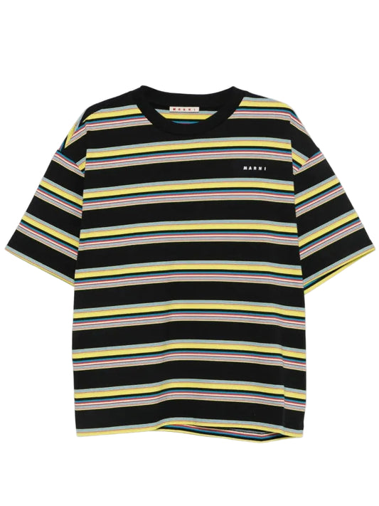 Striped T-shirt with logo