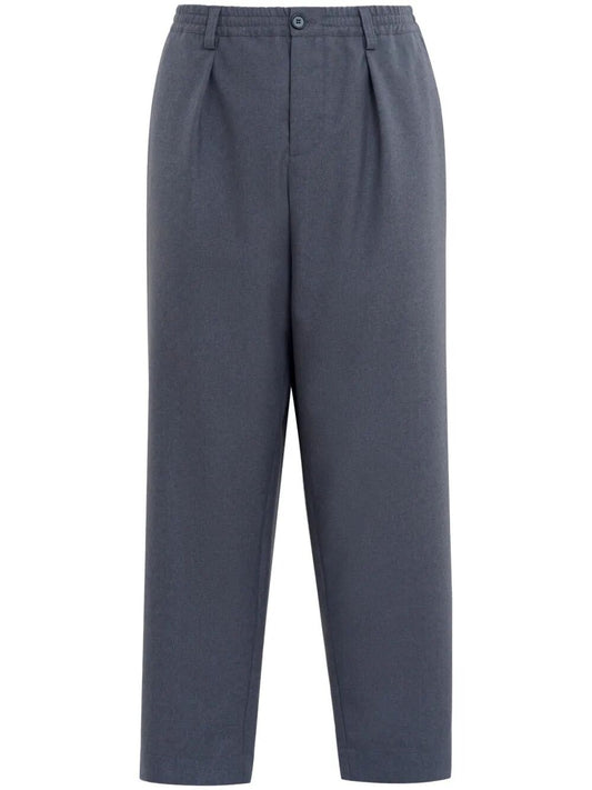 MARNI-TROPICAL WOOL CROPPED DRAWSTRING PANTS-