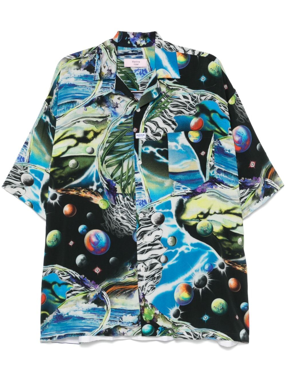 MARTINE ROSE-BOXY HAWAIIAN SHIRT-